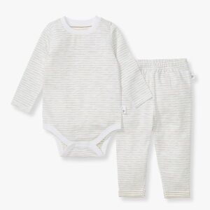 Striped Long Sleeve Baby Onesie